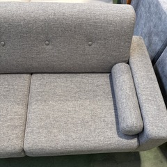 ロウヤ/LOWYA　ファブリックソファ　グレー　2p 2P  2人掛けソファ　二人掛け　※ワイヤー破損、写真ありの画像