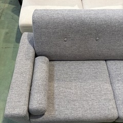 ロウヤ/LOWYA　ファブリックソファ　グレー　2p 2P  2人掛けソファ　二人掛け　※ワイヤー破損、写真ありの画像