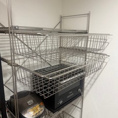 【先着優先】無印良品 ステンレスユニットシェルフ 美品 の画像