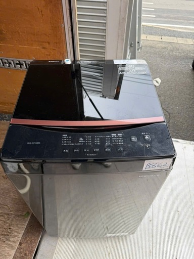 NO B862?福岡市内配送設置無料✨?アイリスオーヤマ 洗濯機 6kg 新生活 一人暮らし ブラック ガラストップ 縦型 IAW-T
