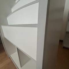 値下げしました！　子供用　本棚　日本製　ホワイトの画像