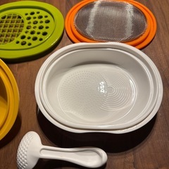 【美品/レシピ本付】エジソンママ 離乳食調理セット（ママごはんつくって）の画像