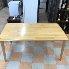 ＼家具＊家電のお店／【ｼﾞｬﾝｸﾞﾙｼﾞｬﾝｸﾞﾙ石川金沢店】ダイニングセット ニトリ 木目調/ベージュ  W(幅)150×D(奥行き)×80 H(高さ)70cｍの画像