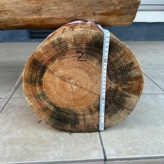 手作りの木製　ベンチの画像