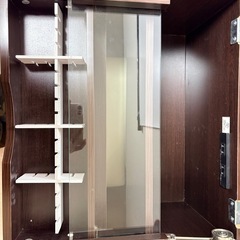 【受渡予定者決定次第終了】ドレッサー デスク（スツール付き）ダークブラウンの画像