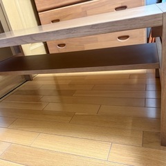 カリモク家具 センターテーブル「T15380」幅105cm オーク材 の画像