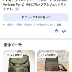 クリスチャンベルレーヌ　リュックサックの画像