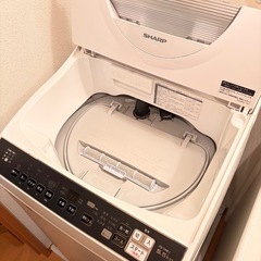 SHARP タテ型洗濯乾燥機es-tx5f 一人暮らしの画像