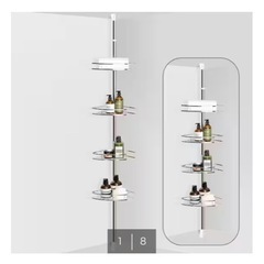  ステンレスつっぱりコーナーラック4段(MS06)の画像