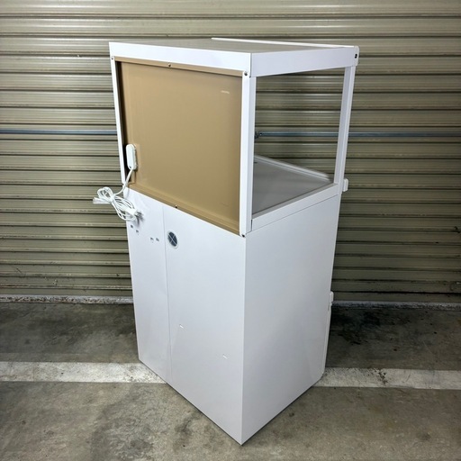 米びつ付きレンジ台 SK-11757 ホワイトレンジ台キッチンボード (焼き鳥