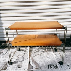 3/27まで車輪付き　ワゴン型収納　ラック　
本棚、プリンター置きなのにの画像