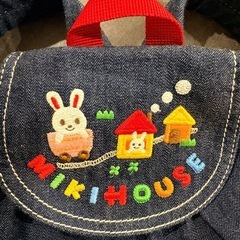 【ミキハウスうさぎ デニムリュック ベビー用】の画像