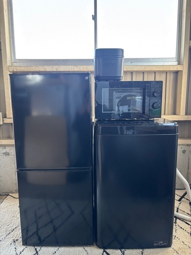 ニトリ　家電4点セット　ブラック　R-096,105,106,107