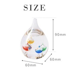 【3/9まで引取】おしゃれインテリア！しずく型のガリレオ温度計の画像