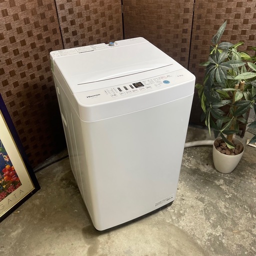 ?激安??保証付き?♻️処分撤去♻️2021年式　4.5KG HISENSE 洗濯機　HWｰT45D