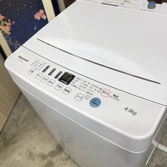 💥激安💥🏅保証付き🏅♻️処分撤去♻️2021年式　4.5KG HISENSE 洗濯機　HWｰT45Dの画像