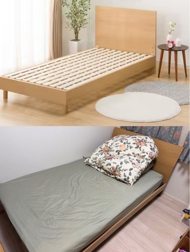 ニトリ　セミダブルベット美品 マットレス付き
