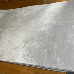 洗えるライトグレー ラグマット 200×250cm（滑り止め付き）の画像