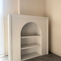 美品 LOWYA マントルピース 棚 収納 ラック キャビネットの画像