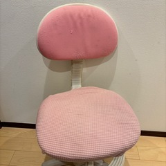 学習イス　ピンク　カバー&座布団つきの画像