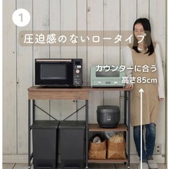 【引取限定】レンジラック　ブラウン　キャスター付の画像