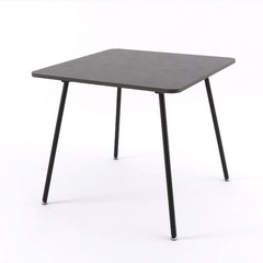 【美品】ダイニングテーブル＋チェア2脚セット（グレー/北欧デザイン）の画像