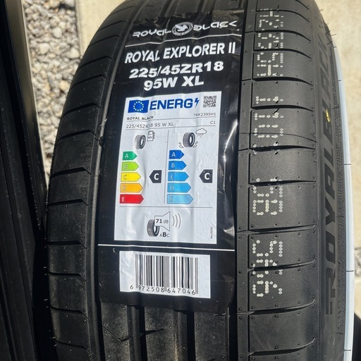 【新品未使用】225/45R18 タイヤ・ホイールセット　深リム9.5j +20