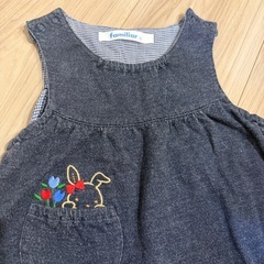 familiar ファミリア デニムワンピース 70cmの画像