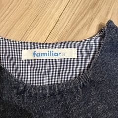 familiar ファミリア デニムワンピース 70cmの画像