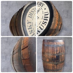 【大樽】SUNTORY ウイスキー 白州 熟成樽 バレル インテリア テーブルの画像