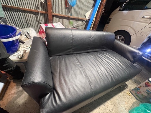 【中古】レザーソファ