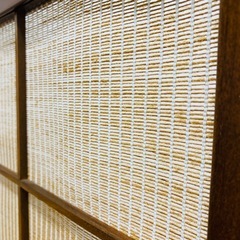 麻 パーテーション　4連　折りたたみ　衝立　間仕切りの画像