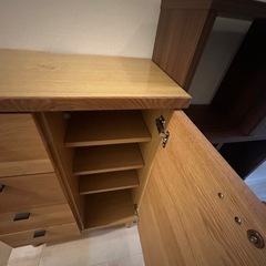 【まとめて】収納家具2点セット チェスト＋オープンシェルフ 引き取り限定の画像