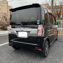 ☆本車検付きR10年3月31日迄 タントカスタムRS後期ターボトップエディションSAIII 黒 ナビ地デジTV4×4 両側パワスラ ETC 全て込み価格☆の画像