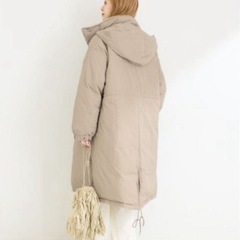 ダウンコート　新品　札付き　フェザーPAタフタモッズダウンの画像