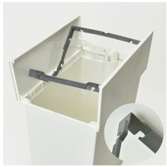 SOLOW 両開きゴミ箱 ダストボックス  ペダル式　ホワイトの画像