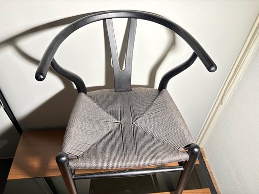 (定価¥46,000)Yチェア風 ペーパーコードチェア ブラック 2脚セット