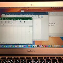 重さ約1キロの超軽量＆薄型モバイルサイズ・MacBook Air 11インチ・Core i5-4250U／メモリー8GB／SSD-256GB／Office2019／GarageBand・Windows11デュアルブート設定済み・箱付きセットの画像