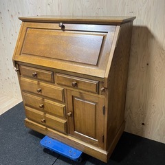 和光 北斗民芸 ライティングビューロ ライティングデスク　ライティングビューロー W890 D450 H1250 mm 中古品 和風 の画像