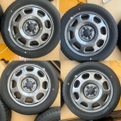 新車外し】ダンロップ 夏タイヤ 165/60R15 4本セット 純正ホイール付
の画像