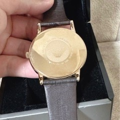 エンポリオアルマーニ 腕時計 ダークブラウンEMPORIO ARMANI 取説付の画像