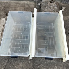  キャスター付き収納ケース RK-750 ×2個（中古・一部蓋割れあり）の画像