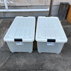  キャスター付き収納ケース RK-750 ×2個（中古・一部蓋割れあり）の画像