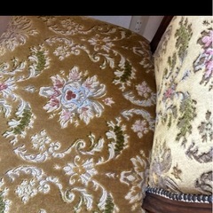 ③アンティーク椅子オリーブグリーンの画像