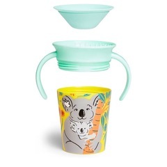 マンチキン　ミラクルカップ　こぼれないコップ　プラスチック製　コップ飲み練習　の画像