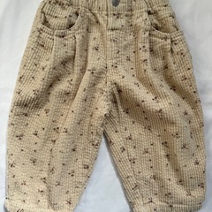ZARA花柄コーデュロイパンツの画像