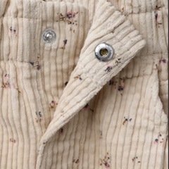 ZARA花柄コーデュロイパンツの画像