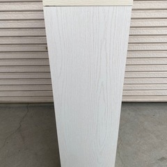 3段カラーボックス　ホワイトの画像