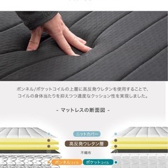 脚付きマットレス　シングルの画像