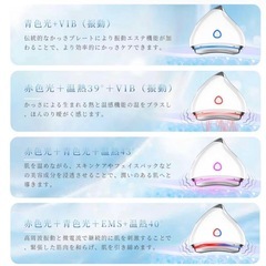 新品 未使美顔器 EMS かっさ カッサ 微電流 美顔ローラー温熱ケア 男女兼用 持ち運びの画像